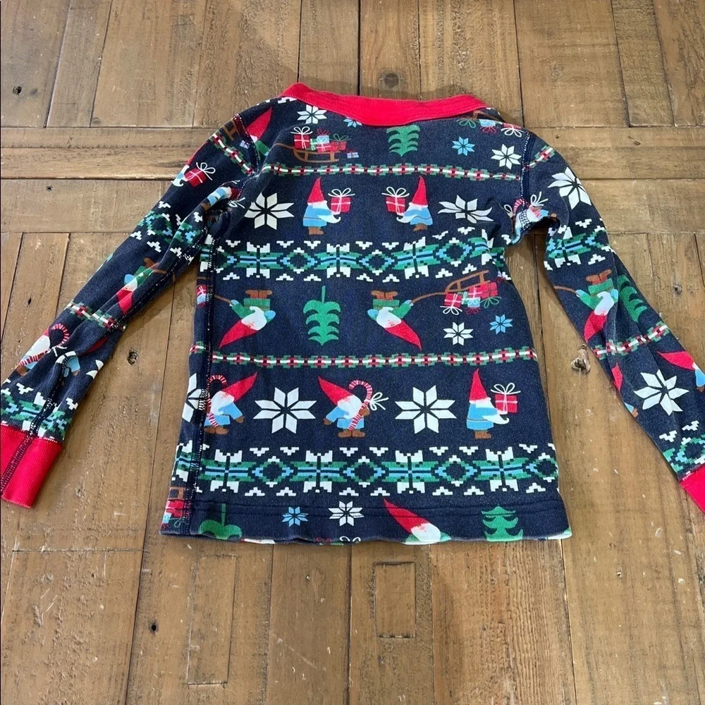 Hanna Andersson Fairisle gnome pajama set kids 3T holiday Christmas